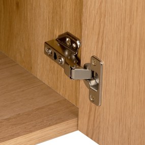 Eiken Dressoir Met 3D Vormen - 160x40x75cm.