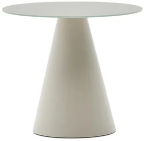 Kave Home Wilshire Ronde Bijzettafel Mat Glas Grijs 50 Cm - 50 X 50cm.