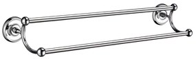 Smedbo Villa Handdoekhouder - 61x15x7cm - dubbel - chroom K2364