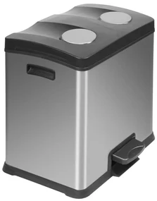 EKO Pedaalemmer Rejoice 2x12 L matzilverkleurig