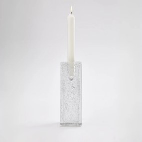 Handgeblazen glazen kandelaar, hoogte 18 cm, CASARE