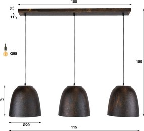 Hanglamp Met Metalen Kappen