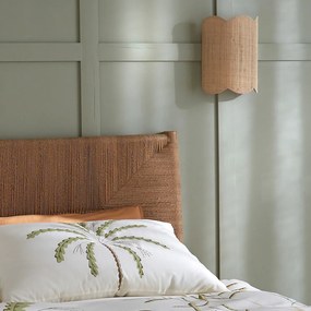 Wandlamp in raffia, Dolkie