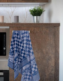 Theedoek schaatsen – 6 stuks – 50×70 – blauw
