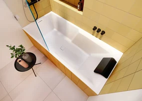 Riho Still Shower inbouw ligbad 180x80cm wit glans met Fall overloop