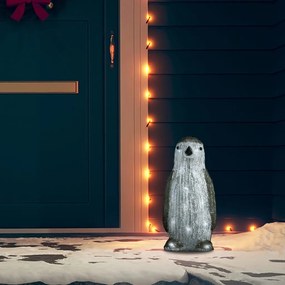 vidaXL Kerstfiguur pinguïn LED binnen en buiten 30 cm acryl