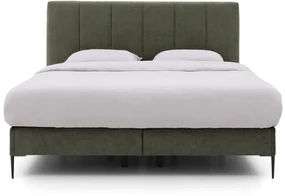 Goossens Boxspring Ease Solid Incl. Matras, Vlak 140 x 200 cm (=2x 70 x 200 cm) met hoofdbord + 2x matras shapes 1