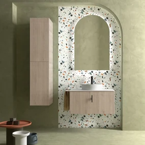 Muebles Raya onderkast ribbelfront 80cm met 1 softclose lade en binnenlade naturel eiken