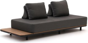 Loungebank Tuin Bellagio   | Outdoor Textiel | 2 personen | Tuinbank Grijs | 253cm | Incl. kussens | Kees Smit Tuinmeubelen