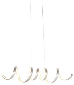 QAZQA Eettafel / Eetkamer Moderne hanglamp staal dimbaar incl. LED - Twizle Design, Modern Binnenverlichting Lamp