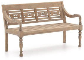 Parkbank ROUGH  | Teakhout | 2 personen | Tuinbank Old Teak Greywash | 150cm | Kees Smit Tuinmeubelen
