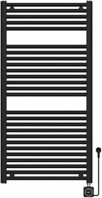 Saqu Elekstrische Radiator 118,5x60 cm Mat Zwart