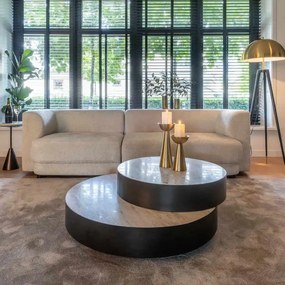 Richmond Interiors Avalon Design Salontafel Rond Travertin - 100 X 100cm.