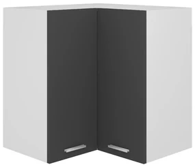 vidaXL Hanghoekkast 57x57x60 cm spaanplaat grijs