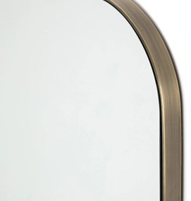 Spiegel in ijzermetaal met verouderd messing H140 cm Caligone