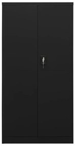 vidaXL Lockerkast 90x40x180 cm staal zwart