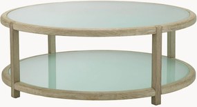 Ronde tuintafel Anthony van teakhout met glazen tafelblad