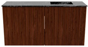 Mondiaz Joya DLux 80cm toiletmeubel ruby met wastafel faye rechts zonder kraangat lava