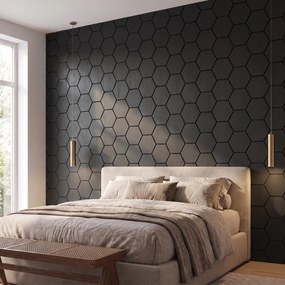 Hexagon Panel Zwart 81CM | Akoestisch | Wanddecor | Zeshoekig