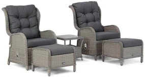 Bistroset 2 personen Wicker Grijs Garden Collections Embletton
