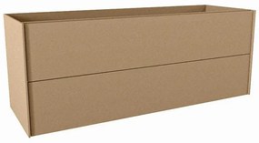 Mondiaz TENCE wastafelonderkast - 130x45x50cm - 2 lades - uitsparing links - push to open - softclose - Oro M37114Oro