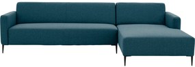 Goossens  Key West blauw, stof, 3-zits, modern design