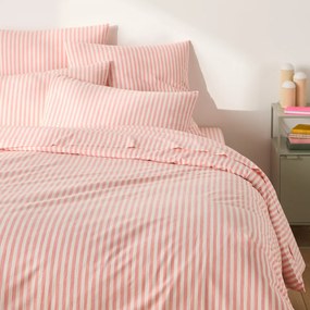 Dekbedovertrek van katoen, Soizic koraal