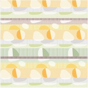 Jacquard tafelkleed Mille Galets Terre Cuite met acryl coating