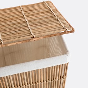 Rechthoekige opengewerkte rotan wasmand, ROTUNI