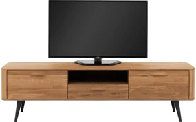 Goossens Tv Dressoir Bjarte, 2 deuren 1 lade 1 open vak 42 cm diep 180 cm breed