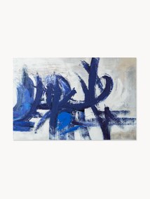 Handbeschilderde canvasdoek Blue Stroke