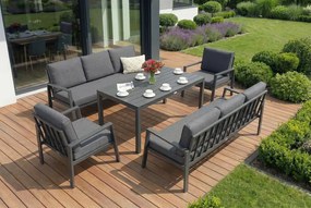 Zakintos Apetito 8 antraciet aluminium set Garden Point