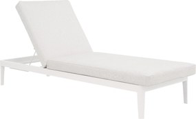 Lifestyle Garden Furniture Mateo Ligbed Met Kussen Wit/soft Grey Aluminium Wit