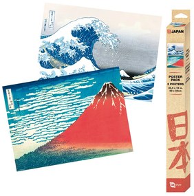 Cadeauset Hokusai - Red Fuji & Wave