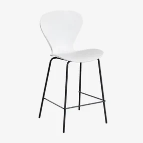 Pak Van 4 Uit Hoge Krukken Wit & ↑65 Cm & Zwart - Sklum