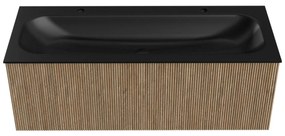 Mondiaz Kurve 120cm badmeubel dusk met 1 lade en wastafel big large midden 2 kraangaten urban