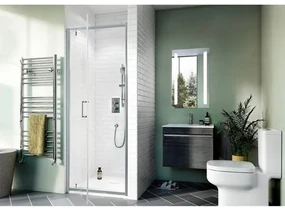 Crosswater Kai draaideur 76x190cm 6mm helder veiligheidsglas zilver aluminium KLPDSC0760