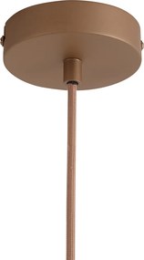Design hanglamp donker brons met ribbel glas - Kemner