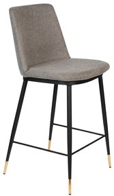 Lage Barstoel Van Stof Lichtgrijs