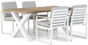 Tuinset 4 personen 180 cm Aluminium Wit Lifestyle Garden Furniture Soray