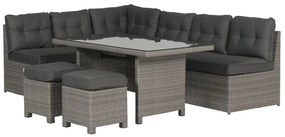 Garden Impressions Lapa lounge dining set 5-delig - grijs