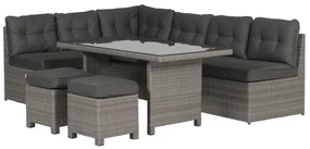 Garden Impressions Lapa lounge dining set 5-delig - grijs