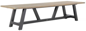 Dining Tuintafel rechthoekig 330 x 100 cm Aluminium/teak Grijs Trente