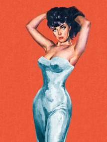 Ilustratie Sexy Dark Haired Woman, CSA-Printstock