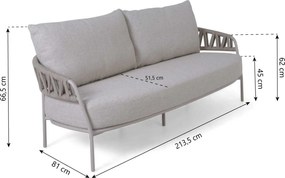 Stoel en Bank Loungeset 5 personen Rope Taupe  4 Seasons Outdoor Calma