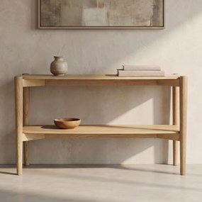 Design Wandtafel Licht Eiken Hout - 130 X 40cm.