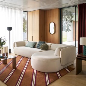 Hoekbank links, fluweel, Méridiano