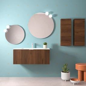 Muebles Raya onderkast ribbelfront 100cm met 1 softclose lade en binnenlade walnoot