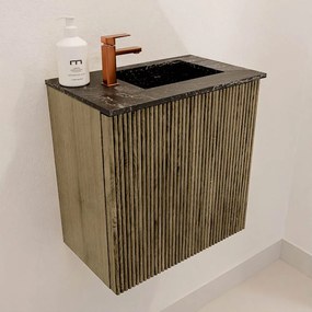 Mondiaz Joya DLux 40cm toiletmeubel dusk met wastafel faye rechts 1 kraangat lava
