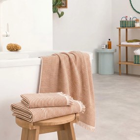 Gestreepte handdoek in badstof Malo 500 g/m2